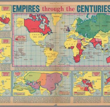 Światowe imperia na przestrzeni wieków, mapa opracowana w 1941 roku