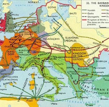 Barbarzyńskie inwazje, które nawiedzały i w końcu zniszczyły Cesarstwo Rzymskie