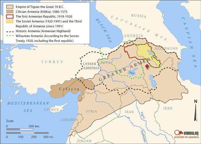 Terytorialne zmiany Królestwa Armenii