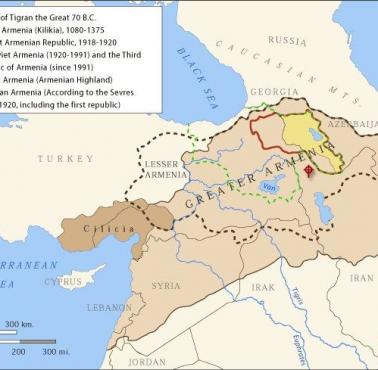 Terytorialne zmiany Królestwa Armenii