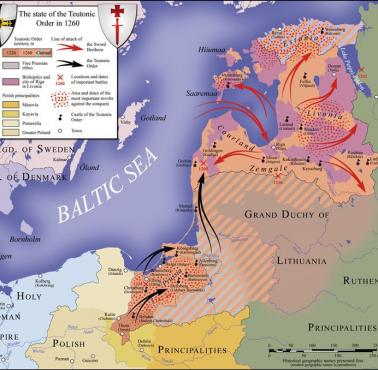 Państwo krzyżackie w 1260 roku
