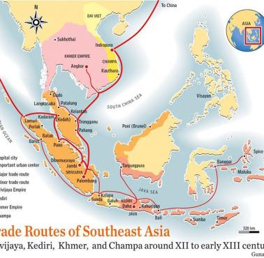 Trasy handlowe w Azji Południowo-Wschodniej w XII i XIII wieku