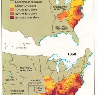 Wzrost niewolnictwa w Stanach Zjednoczonych od 1790 do 1860