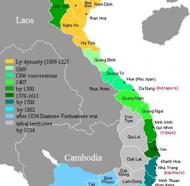 Ekspansja terytorialna Wietnamu, od XI wieku
