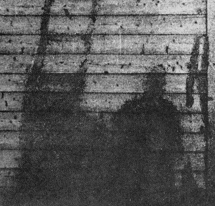 Cień spalonych przez bombę atomową ludzi, Hiroszima, 6 sierpnia 1945