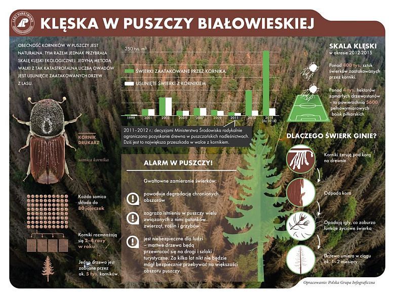 Klęska w Puszczy Białowieskiej spowodowana działaniami ekologów i Komisji Europejskiej