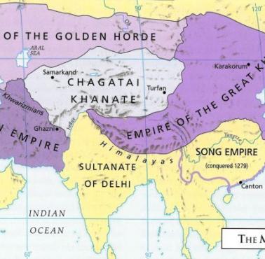 Imperium mongolskie u szczytu swojej potęgi w 1260 roku