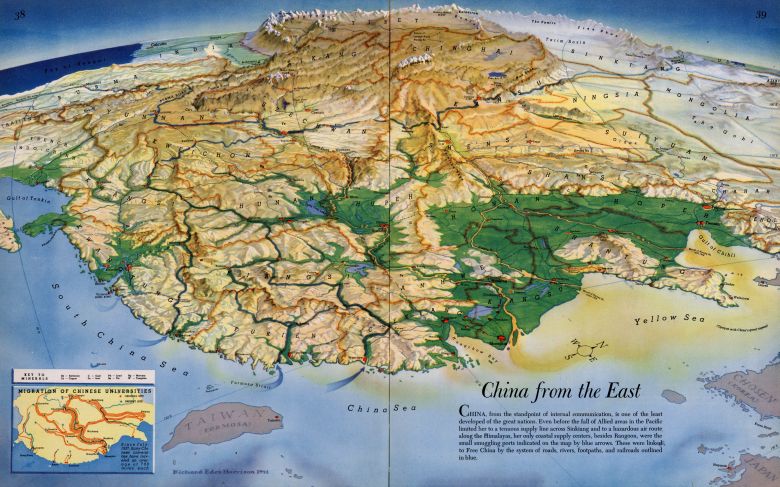 Topografia Chin widziana od wschodu