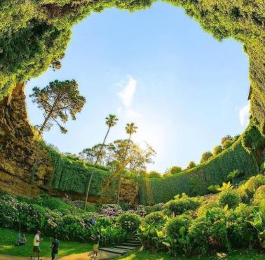 Ogród Umpherston Sinkhole w południowej Australii