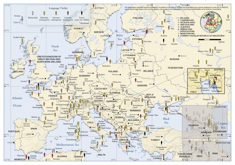 Wymarłe języki europejskie lub bliskie wymarcia