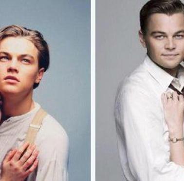 Leonardo Dicaprio i Kate Winslet, w trakcie realizacji filmu "Titanic" i teraz