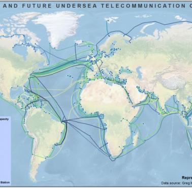 Mapa podmorskich kabli (dane lipiec 2017)