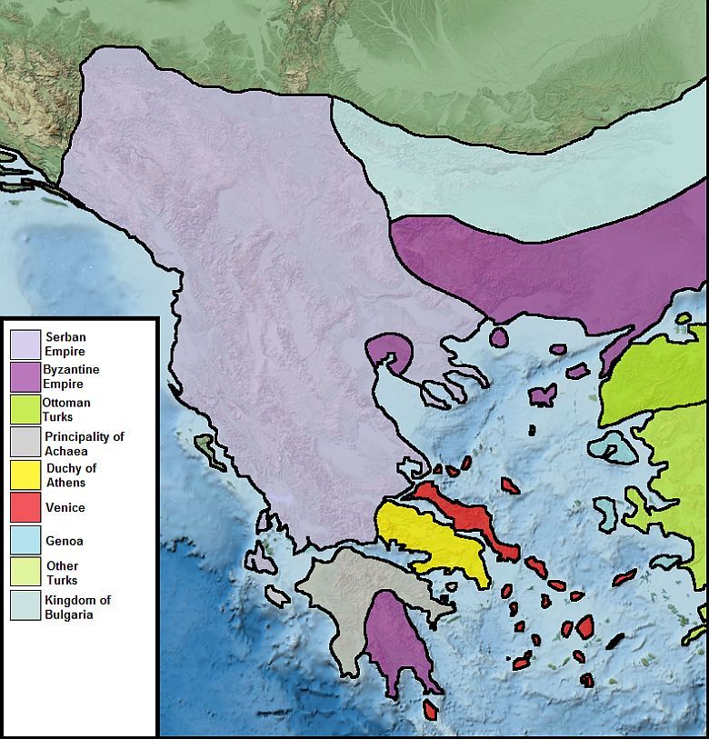 Bałkany w 1355 roku