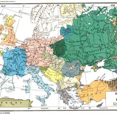 Etniczna mapa Europy z 1923 roku