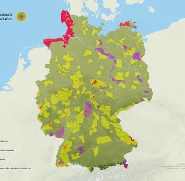 Mapa niemieckich parków krajobrazowych