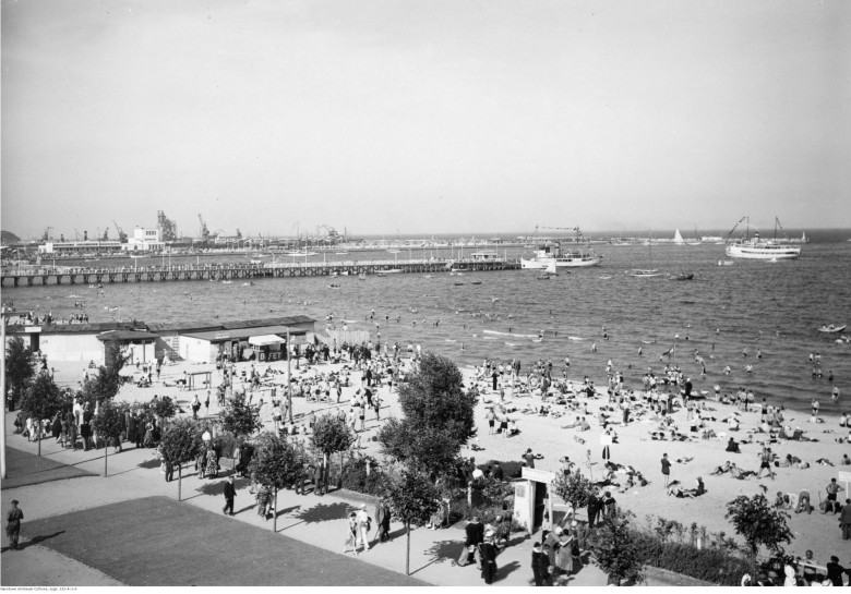 Plaża w Gdyni, 1930-39