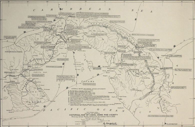 Mapa Kanału Panamskiego