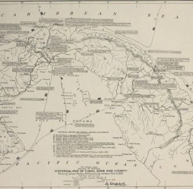 Mapa Kanału Panamskiego