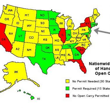 Gdzie w Stanach Zjednoczonych można otwarcie nosić pistolet