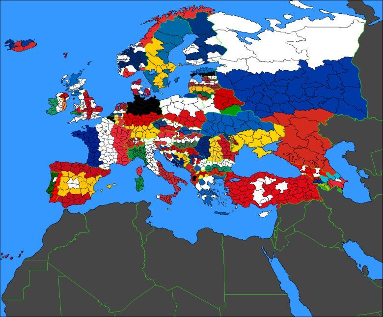 Kolory flag państw europejskich 