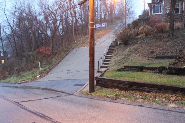 Canton Ave, Pittsburgh PA, najbardziej stroma publiczna droga w USA prawdopodobnie również świata