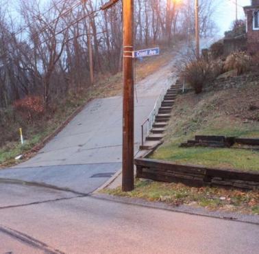 Canton Ave, Pittsburgh PA, najbardziej stroma publiczna droga w USA prawdopodobnie również świata