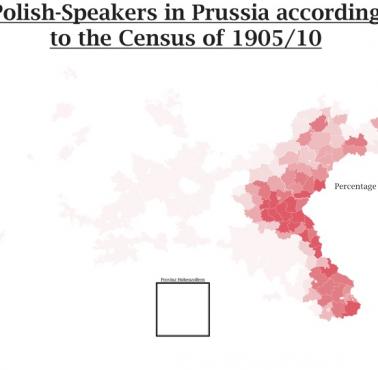 Polskojęzyczni mieszkańcy Prus według danych spisowych z 1905 i 1910 r.