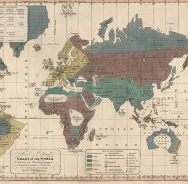 Polityczna mapa świata z 1871 roku