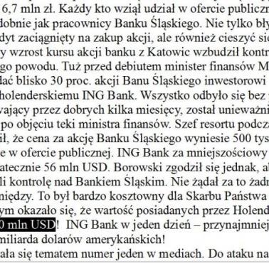 Holendrzy, którym Marek Borowski sprzedał Bank Śląski zarobili w ciągu 1 dnia ponad 0,5 mld USD! Nikogo za to nie rozliczono