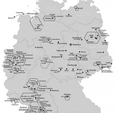 Transport publiczny, jego zasięg i rodzaje w poszczególnych aglomeracjach Niemiec