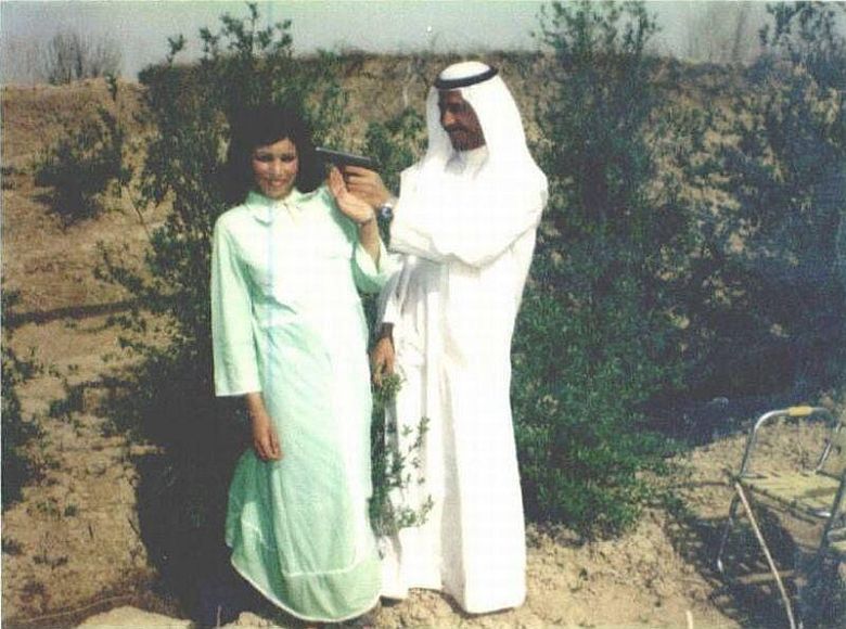 Saddam Hussein z żoną Sajidą Talfah, 1967