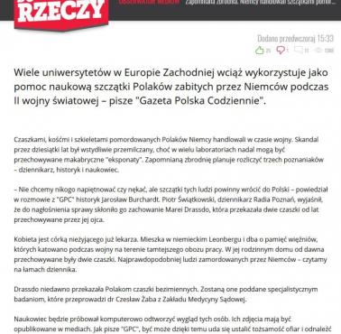 W czasie wojny Niemcy handlowali szczątkami pomordowanych Polaków