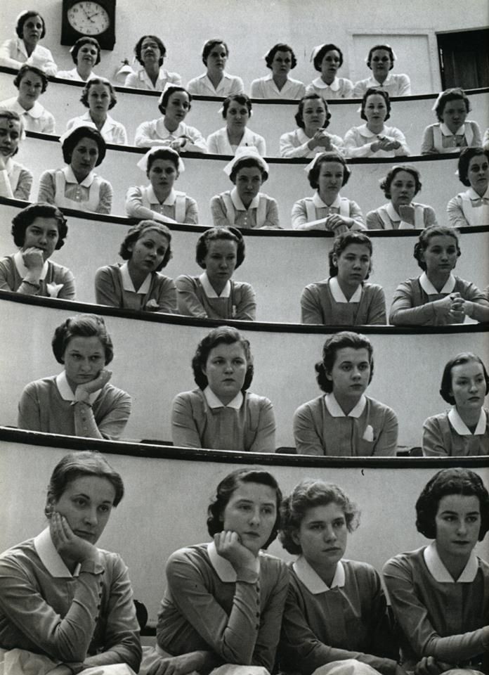 Pielęgniarki podczas zajęć, Roosevelt Hospital, New York City, 1938