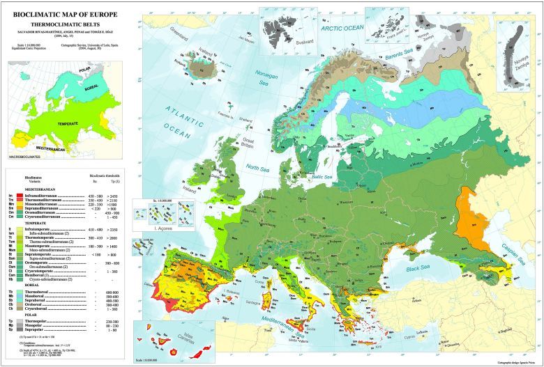 Bioklimatyczna mapa Europy