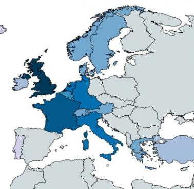 Fundusze przekazane krajom europejskim przez USA w ramach planu Marshalla, 1948-1951