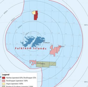 Baseny naftowe w strefie morskiej Falklandów i ich właściciele