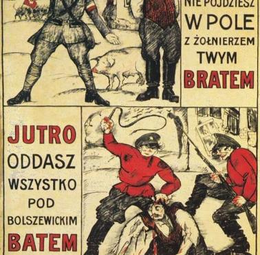 Plakat propagandowy z okresu Bitwy Warszawskiej