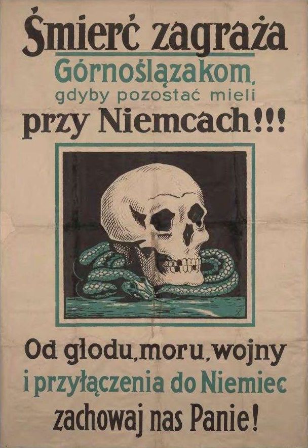 Plakat propagandowy z okresu powstań śląskich