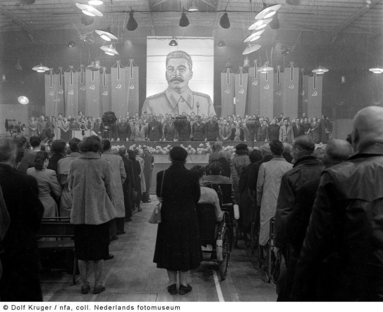 Upamiętnienie śmierci Stalina przez holenderską partię komunistyczną, Holandia, 1953