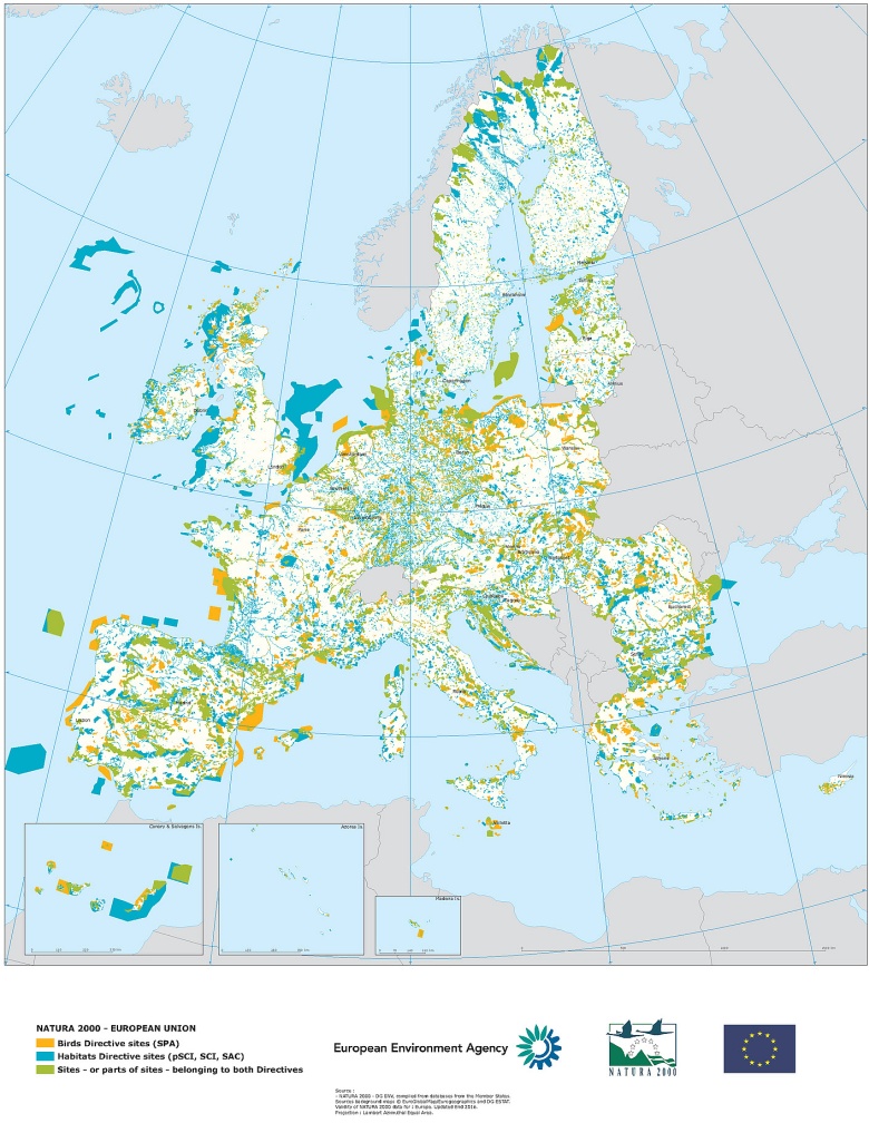 Obszary chronione Natura 2000 w Europie (Unii)