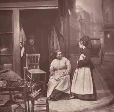 Sklep z używanymi meblami, Londyn, 1877