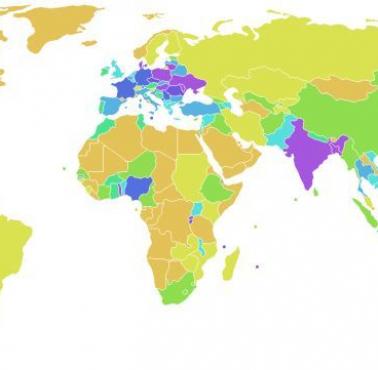 Udział gruntów uprawnych (ornych, rolnych) w ogólnej powierzchni kraju (w procentach), 2011
