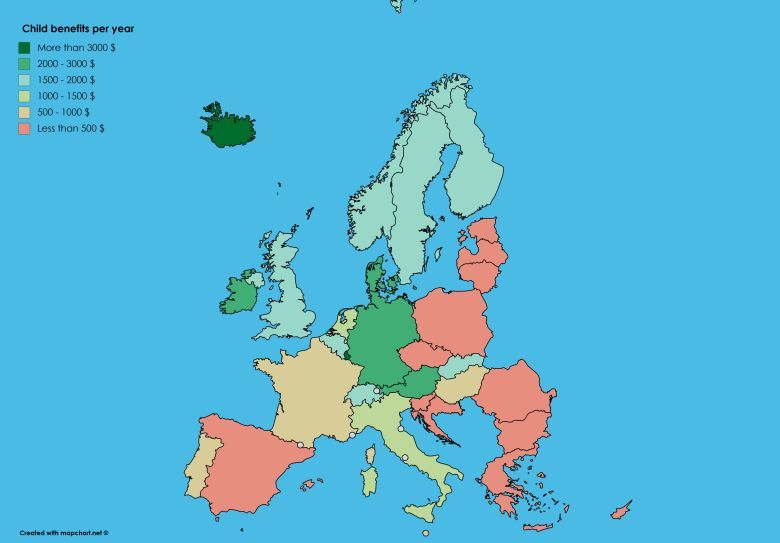 Świadczenia na dzieci w krajach UE i EFTA