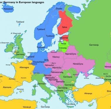 Niemcy w różnych europejskich językach 