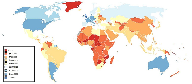 Szacowany PKB per capita w 1840 r.