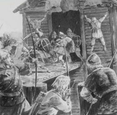 24.08.1109r. bohaterska obrona Głogowa. Cesarz Niemców kazał przywiązać polskie dzieci do machin oblężniczych