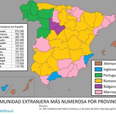 Największe skupiska obcokrajowców w Hiszpanii