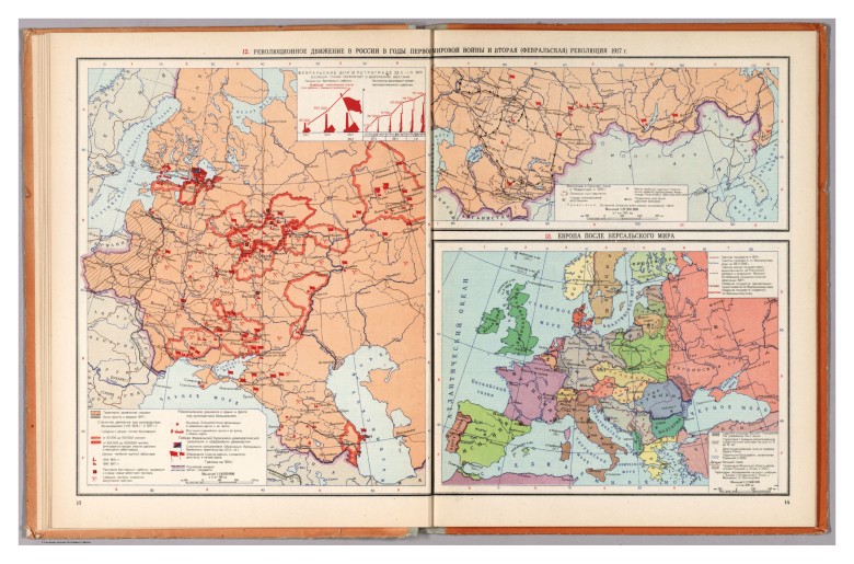 Stara radziecka mapa o rewolucji lutowej