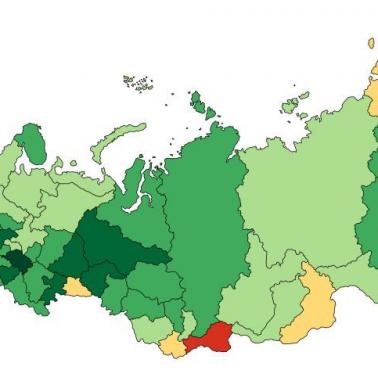 Jakość życia w poszczególnych regionach Rosji, 2016