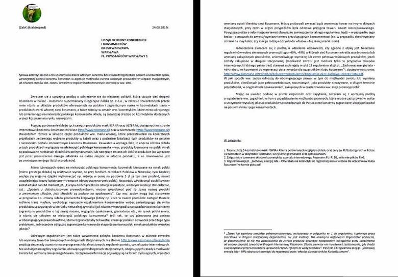 Produkty w sieci Rossmanna w Polsce są nie tylko droższe niż w Niemczech, ale mają też gorszy skład?, 2017